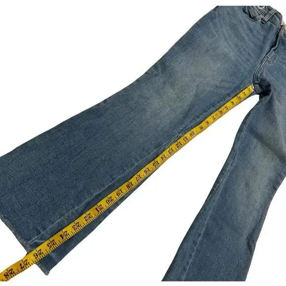 Free People Vintage Silver Rivet Jeans Ruff cut hem size 26 - Picture 5 of 11